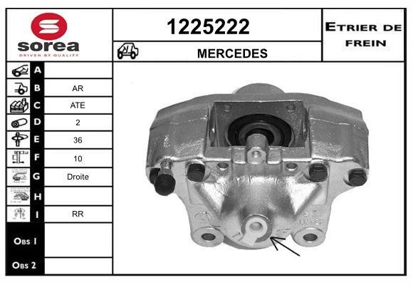 SNRA 1225222 Brake caliper rear right 1225222: Buy near me in Poland at 2407.PL - Good price!