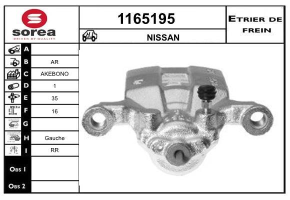 SNRA 1165195 Суппорт тормозной задний левый 1165195: Отличная цена - Купить в Польше на 2407.PL!