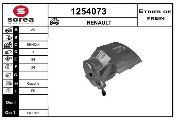 SNRA 1254073 Brake caliper front left 1254073: Buy near me in Poland at 2407.PL - Good price!