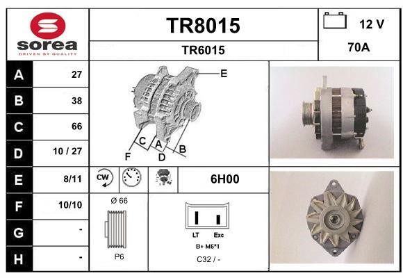 SNRA TR8015 Alternator TR8015: Dobra cena w Polsce na 2407.PL - Kup Teraz!