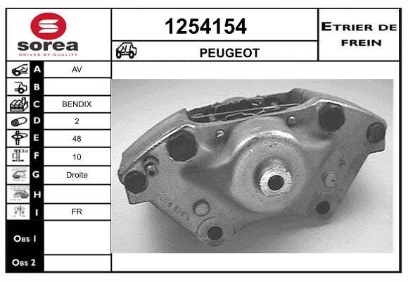 SNRA 1254154 Brake caliper 1254154: Buy near me at 2407.PL in Poland at an Affordable price!