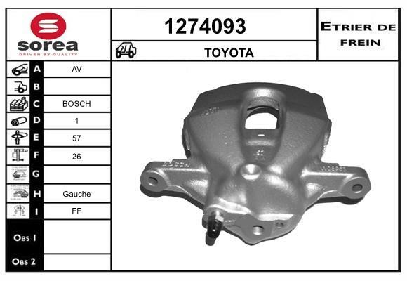 SNRA 1274093 Brake caliper front left 1274093: Buy near me at 2407.PL in Poland at an Affordable price!