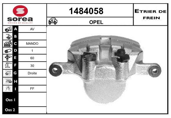 SNRA 1484058 Суппорт тормозной передний правый 1484058: Отличная цена - Купить в Польше на 2407.PL!