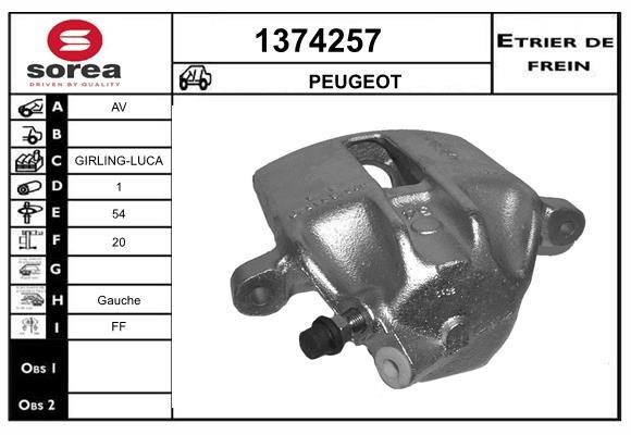 SNRA 1374257 Суппорт тормозной передний левый 1374257: Отличная цена - Купить в Польше на 2407.PL!