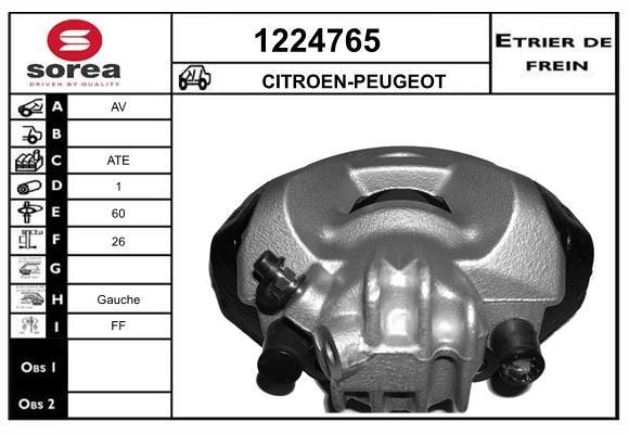 SNRA 1224765 Brake caliper front left 1224765: Buy near me in Poland at 2407.PL - Good price!