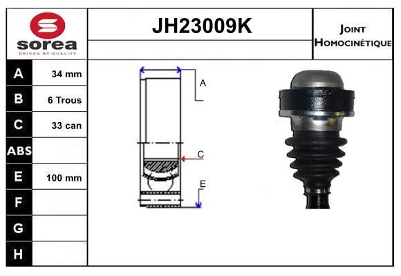 SNRA JH23009K Шарнир равных угловых скоростей (ШРУС) JH23009K: Отличная цена - Купить в Польше на 2407.PL!