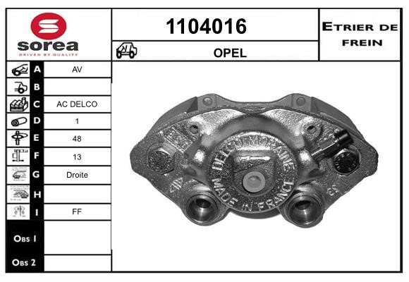 SNRA 1104016 Brake caliper 1104016: Buy near me in Poland at 2407.PL - Good price!