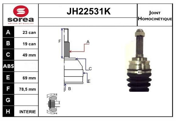 SNRA JH22531K Шарнір рівних кутових швидкостей (ШРКШ) JH22531K: Приваблива ціна - Купити у Польщі на 2407.PL!