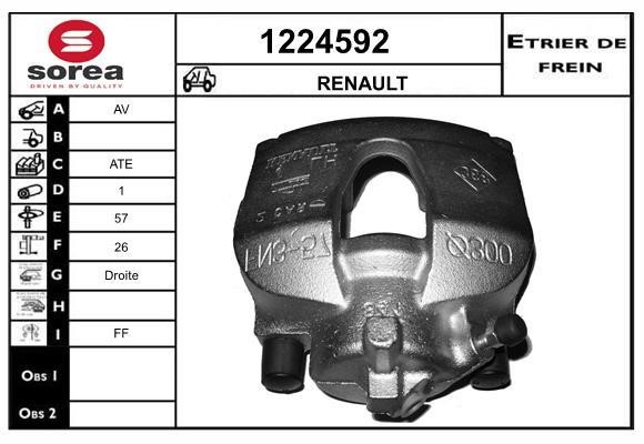 SNRA 1224592 Brake caliper front right 1224592: Buy near me in Poland at 2407.PL - Good price!