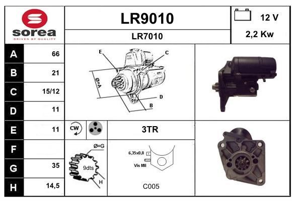 SNRA LR9010 Стартер LR9010: Отличная цена - Купить в Польше на 2407.PL!
