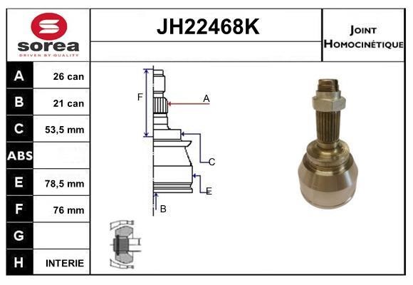SNRA JH22468K CV joint JH22468K: Buy near me in Poland at 2407.PL - Good price!
