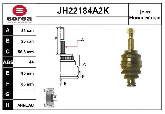 SNRA JH22184A2K Przegub homokinetyczny JH22184A2K: Dobra cena w Polsce na 2407.PL - Kup Teraz!