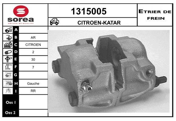 SNRA 1315005 Brake caliper 1315005: Buy near me in Poland at 2407.PL - Good price!