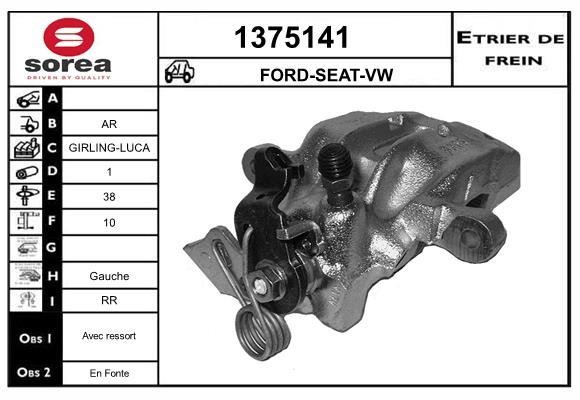 SNRA 1375141 Brake caliper rear left 1375141: Buy near me in Poland at 2407.PL - Good price!