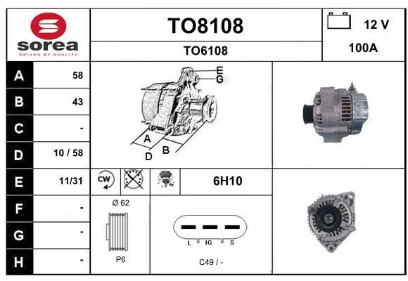 SNRA TO8108 Generator TO8108: Kaufen Sie zu einem guten Preis in Polen bei 2407.PL!