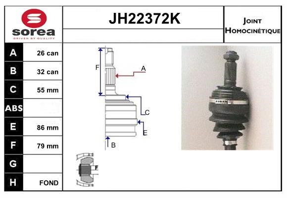 SNRA JH22372K Шарнир равных угловых скоростей (ШРУС) JH22372K: Отличная цена - Купить в Польше на 2407.PL!