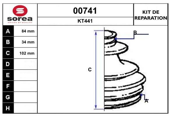 SNRA 00741 Bellow, driveshaft 00741: Buy near me at 2407.PL in Poland at an Affordable price!