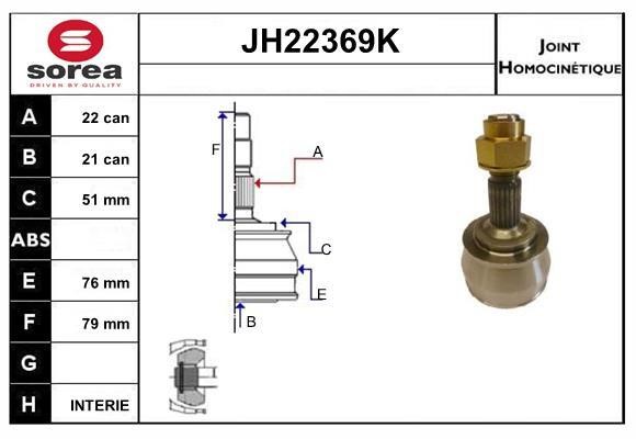 SNRA JH22369K CV joint JH22369K: Buy near me at 2407.PL in Poland at an Affordable price!