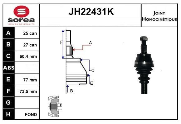 SNRA JH22431K Шарнір рівних кутових швидкостей (ШРКШ) JH22431K: Приваблива ціна - Купити у Польщі на 2407.PL!