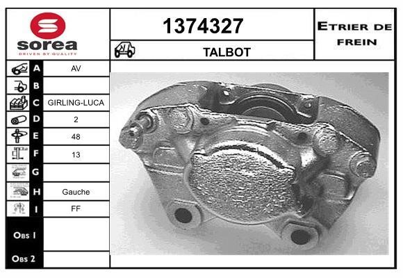 SNRA 1374327 Суппорт тормозной 1374327: Отличная цена - Купить в Польше на 2407.PL!