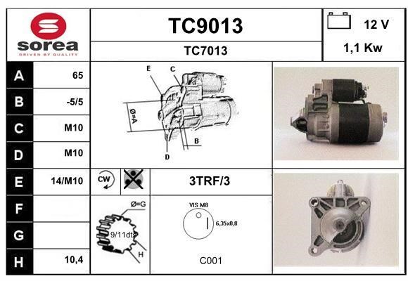 SNRA TC9013 Starter TC9013: Buy near me in Poland at 2407.PL - Good price!