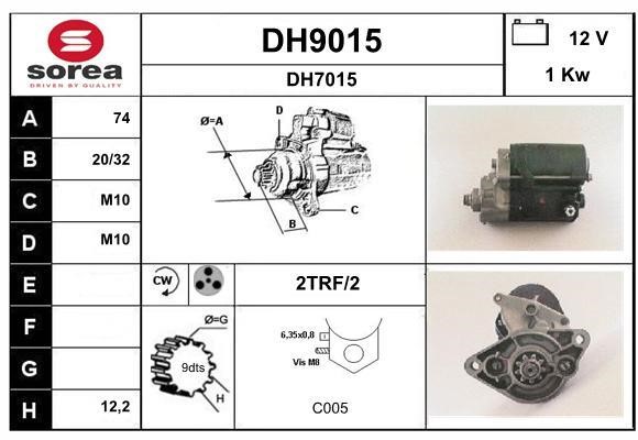 SNRA DH9015 Starter DH9015: Buy near me in Poland at 2407.PL - Good price!