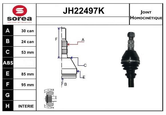 SNRA JH22497K Шарнир равных угловых скоростей (ШРУС) JH22497K: Купить в Польше - Отличная цена на 2407.PL!