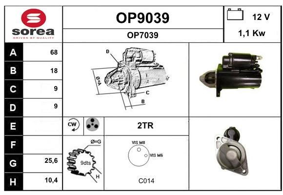SNRA OP9039 Starter OP9039: Buy near me in Poland at 2407.PL - Good price!