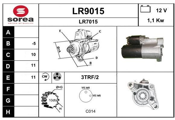 SNRA LR9015 Стартер LR9015: Отличная цена - Купить в Польше на 2407.PL!