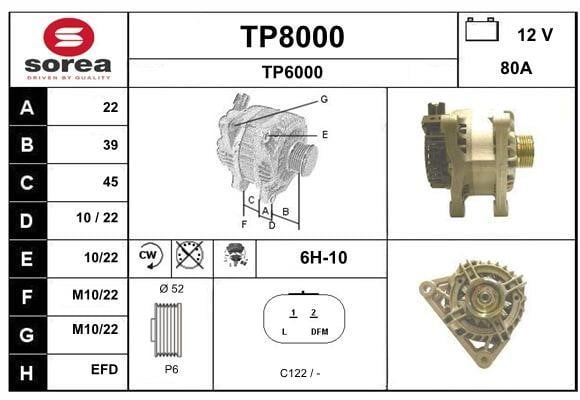 SNRA TP8000 Alternator TP8000: Dobra cena w Polsce na 2407.PL - Kup Teraz!