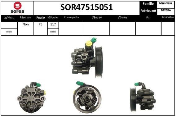 SNRA SOR47515051 Pompa hydrauliczna, układ kierowniczy SOR47515051: Dobra cena w Polsce na 2407.PL - Kup Teraz!