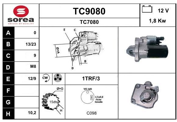 SNRA TC9080 Starter TC9080: Buy near me in Poland at 2407.PL - Good price!