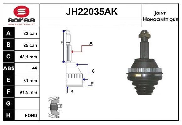 SNRA JH22035AK Przegub homokinetyczny JH22035AK: Dobra cena w Polsce na 2407.PL - Kup Teraz!