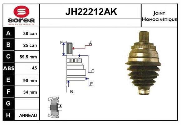SNRA JH22212AK Przegub homokinetyczny JH22212AK: Atrakcyjna cena w Polsce na 2407.PL - Zamów teraz!