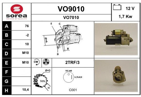 SNRA VO9010 Starter VO9010: Buy near me at 2407.PL in Poland at an Affordable price!