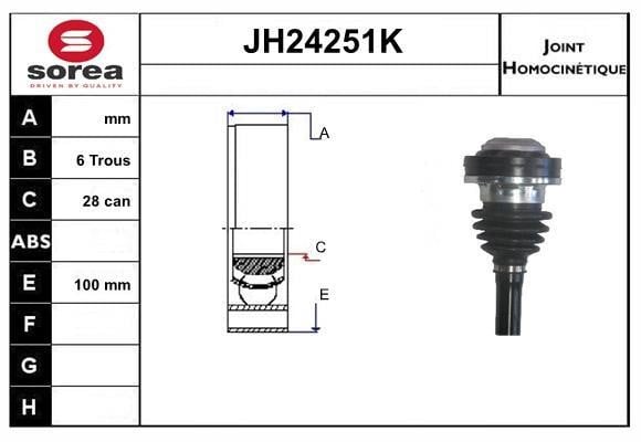 SNRA JH24251K Joint Kit, drive shaft JH24251K: Buy near me at 2407.PL in Poland at an Affordable price!