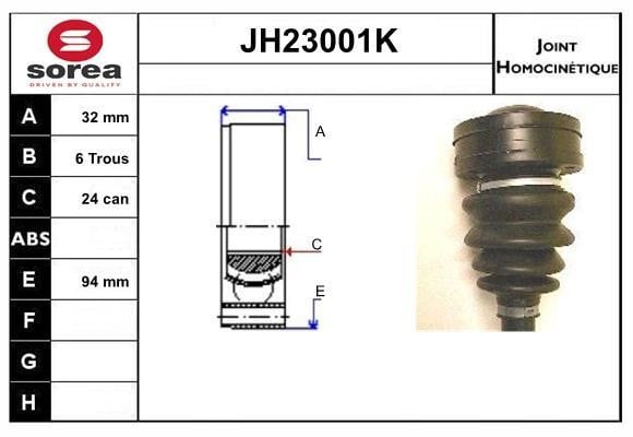 SNRA JH23001K Шарнир равных угловых скоростей (ШРУС) JH23001K: Отличная цена - Купить в Польше на 2407.PL!