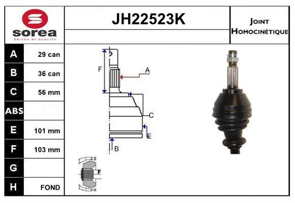 SNRA JH22523K CV joint JH22523K: Buy near me in Poland at 2407.PL - Good price!