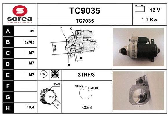 SNRA TC9035 Starter TC9035: Buy near me in Poland at 2407.PL - Good price!