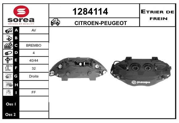 SNRA 1284114 Brake caliper front right 1284114: Buy near me in Poland at 2407.PL - Good price!