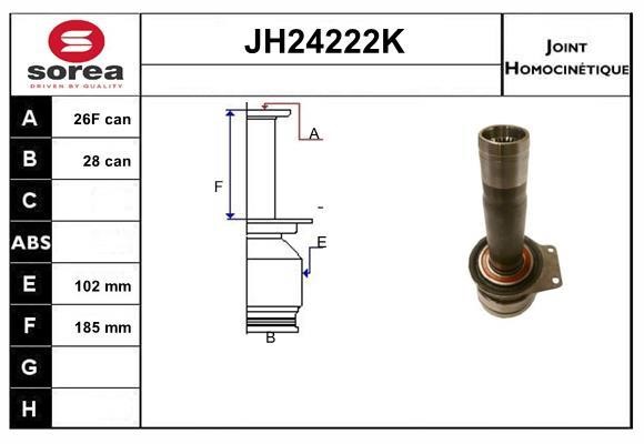 SNRA JH24222K Шарнир равных угловых скоростей (ШРУС) JH24222K: Отличная цена - Купить в Польше на 2407.PL!