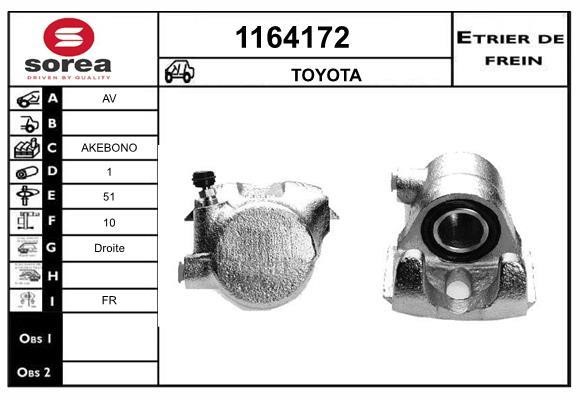 SNRA 1164172 Brake caliper 1164172: Buy near me in Poland at 2407.PL - Good price!