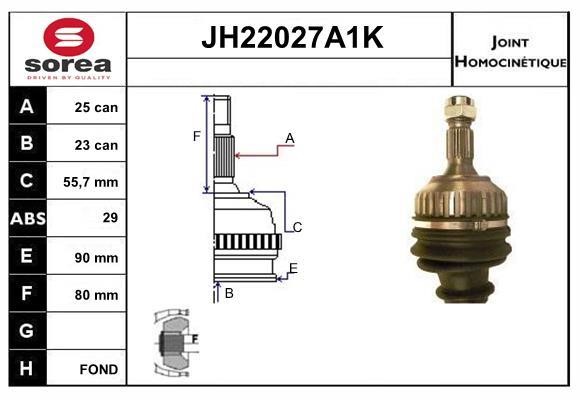 SNRA JH22027A1K Шарнир равных угловых скоростей (ШРУС) JH22027A1K: Отличная цена - Купить в Польше на 2407.PL!