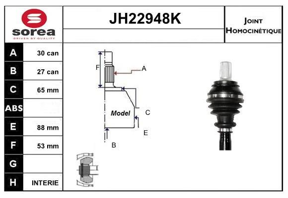 SNRA JH22948K Joint kit, drive shaft JH22948K: Buy near me in Poland at 2407.PL - Good price!