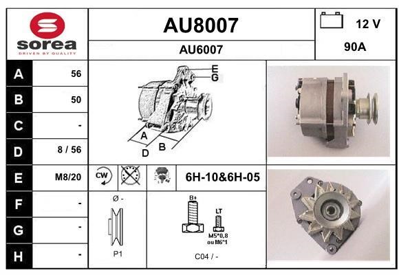 SNRA AU8007 Alternator AU8007: Dobra cena w Polsce na 2407.PL - Kup Teraz!