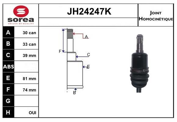 SNRA JH24247K Joint Kit, drive shaft JH24247K: Buy near me in Poland at 2407.PL - Good price!