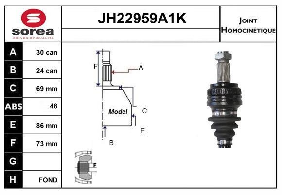 SNRA JH22959A1K Joint kit, drive shaft JH22959A1K: Buy near me in Poland at 2407.PL - Good price!