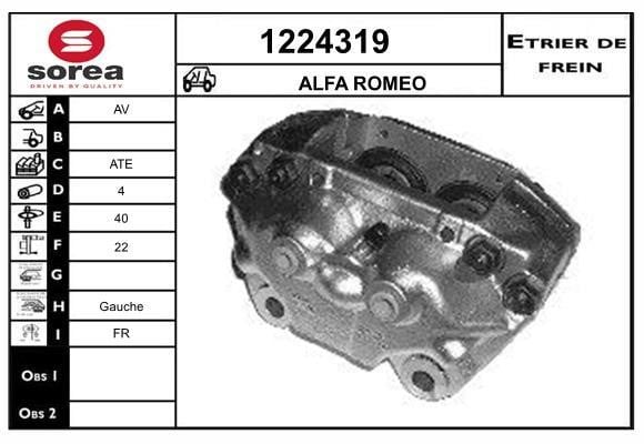 SNRA 1224319 Brake caliper 1224319: Buy near me at 2407.PL in Poland at an Affordable price!