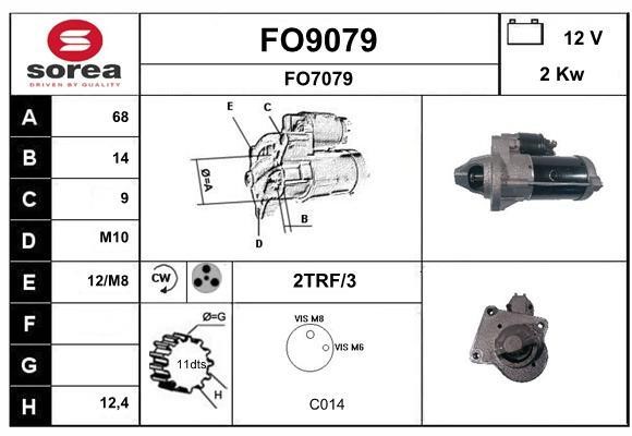 SNRA FO9079 Starter FO9079: Buy near me in Poland at 2407.PL - Good price!