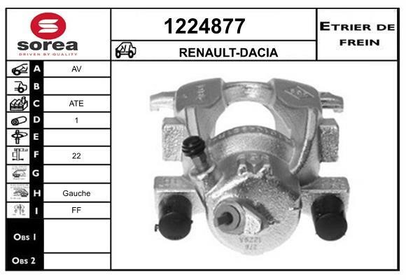 SNRA 1224877 Brake caliper 1224877: Buy near me in Poland at 2407.PL - Good price!